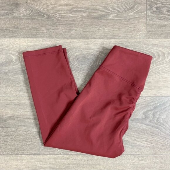 Love Wave Revolve Amy Capri Pant Leggings Cropped High Rise Bordeaux Size Small - Picture 2 of 14